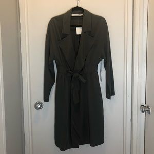 Astra Midi Olive Trench Coat - NWT